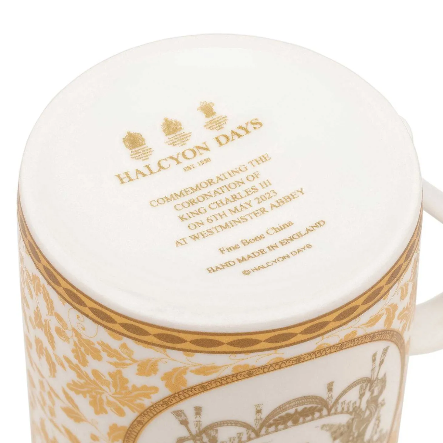 Coronation Gold English Fine Bona China Mug | Halcyon Days