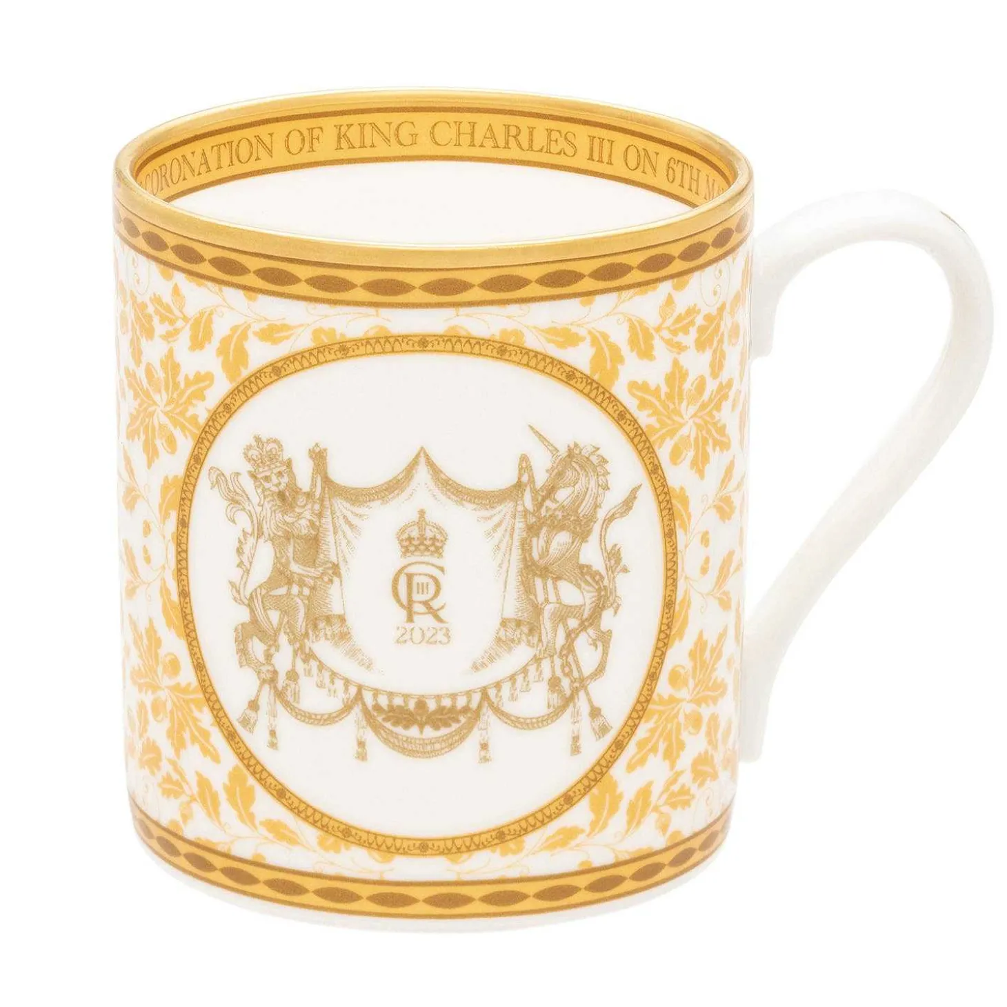 Coronation Gold English Fine Bona China Mug | Halcyon Days