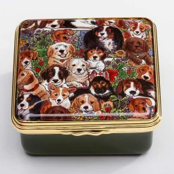 Dogs Leave Pawprints On Your Heart Enamel Box - Personalised