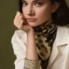 Enamel Cuff Bangle In Leopard Print | Halcyon Days