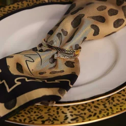 Halcyon Days Leopard Print Silk Scarf