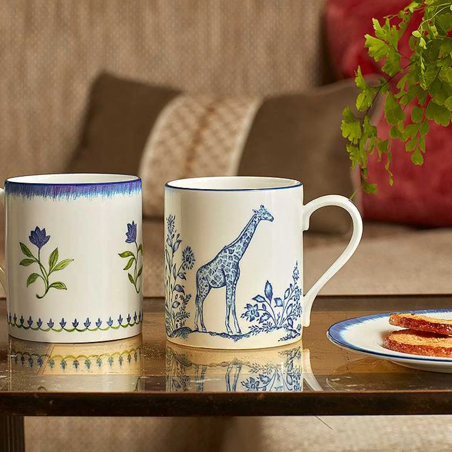 Nina Campbell Marguerite Fine Bone China Mug | Halcyon Days