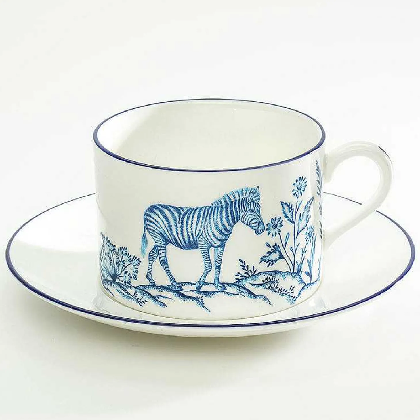 Serengeti Zebra Teacup & Saucer | Halcyon Days