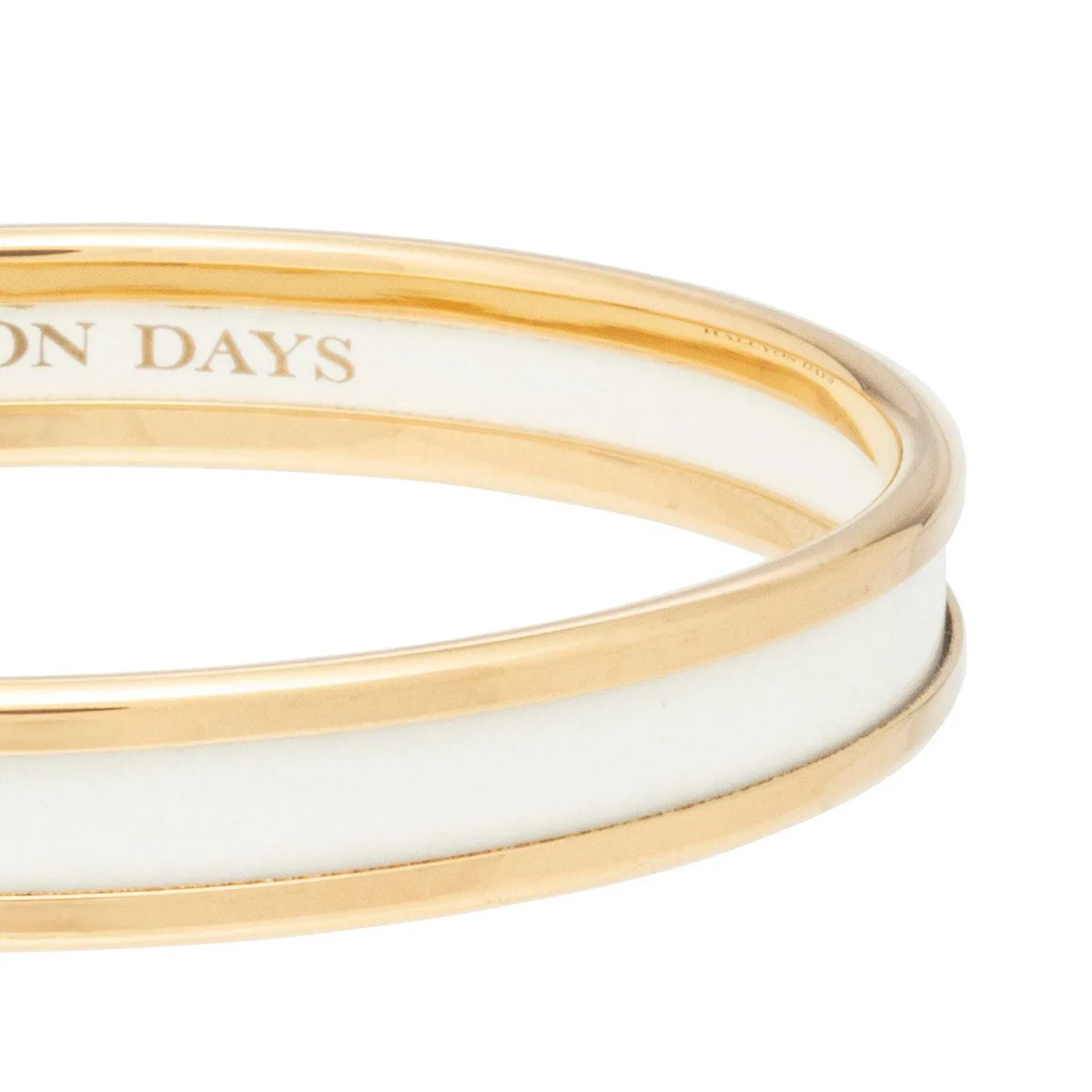 Skinny Cream & Gold Enamel Bangle | Halcyon Days