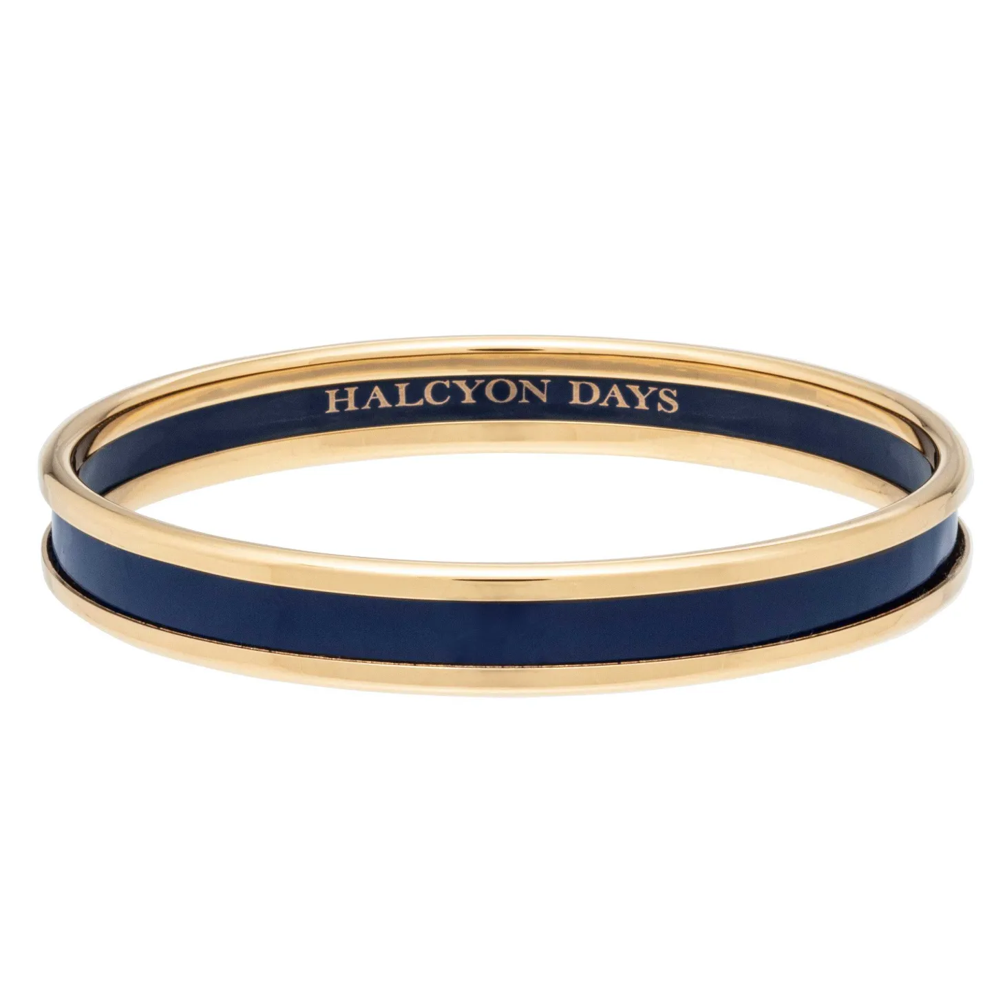 Skinny Navy & Gold Enamel Bangle | Halcyon Days