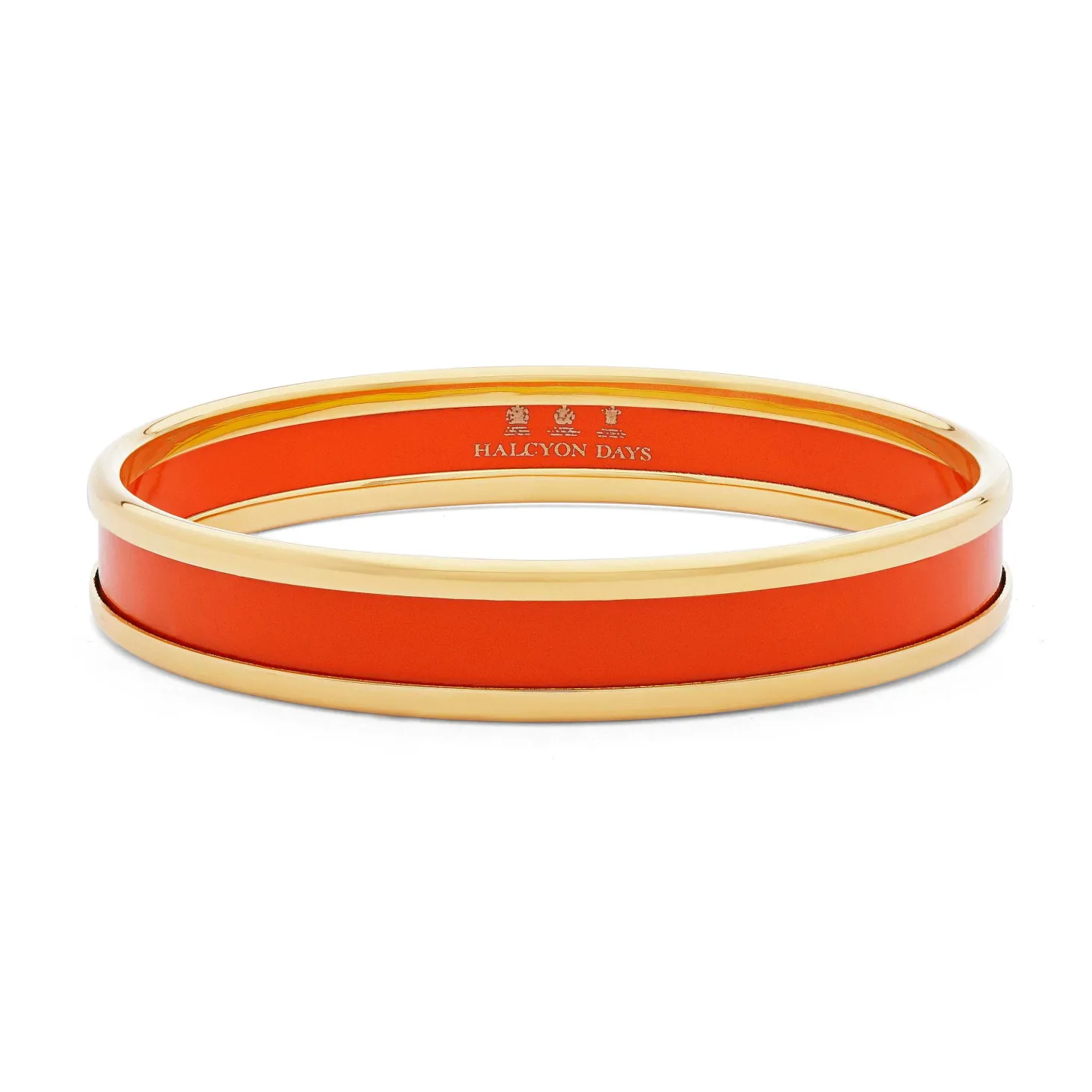 Skinny Orange & Gold Enamel Bangle | Halcyon Days