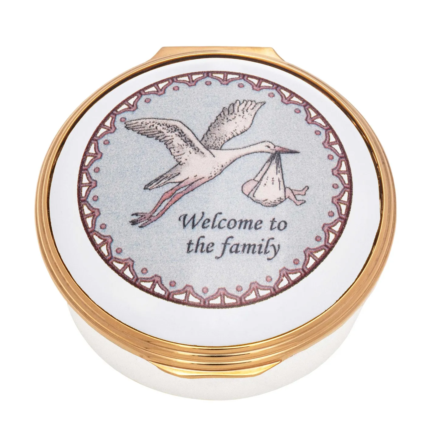 Welcome To The Family Enamel Box | Halcyon Days